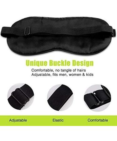 Soft Comfort Sleep Eye Mask for Men and Women - Adjustable Strap, Block Out Light for Travel, Office, Home - Black (Off White) - Buy Online on GoSupps.com