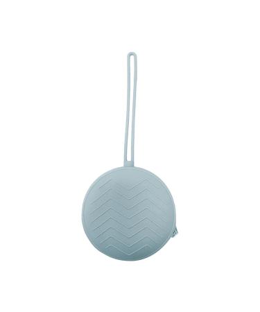 Tacery pacifier holder |Silicone pacifier container |Multi-purpose-pacifier storage bag with zipper |Portable silicone pacifier container cover |Storage tool for travel snuller blue