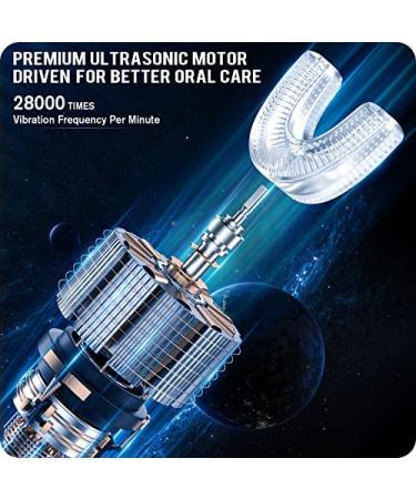 Cartoon Astronaut Kids U-Shaped Electric Toothbrush | 5 Cleaning Modes, 60s Smart Reminder | IPX7 Waterproof | Ages 2-12 - Buy Online on GoSupps.com