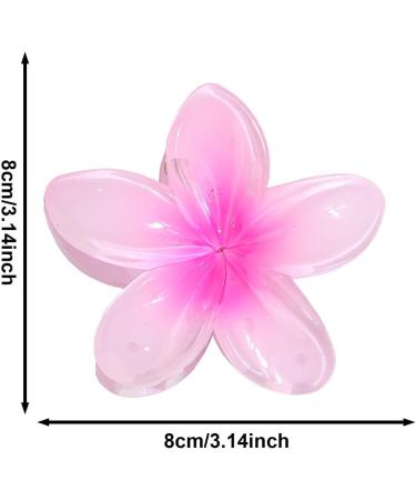 Hawaiian Claw Clips for Hair Flower Claw Plumeria Hair Clip | Colorful Flower Shape Hair Accessories for Women Girls with Thin or Thick Hair Maijia Magenta - Buy Online on GoSupps.com