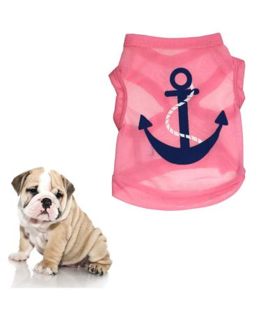 Lahad summer clothing for dogs summer vest kitten clothing dog coat French bulldog comfortable pet clothing litter clothing pet coat pink size XS pink XS
