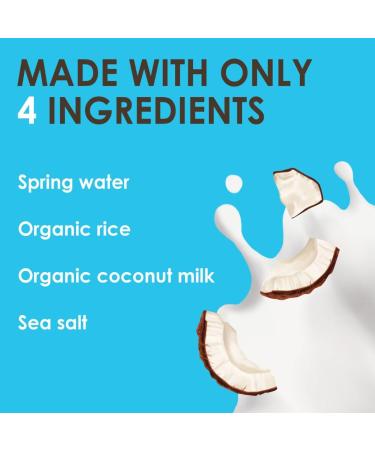 Rude Health Organic Coconut Drink 6x1L - 100% Natural Vegan Lactose-Free & Gluten-Free No Added Sugar - Award-Winning Eco-Friendly Packaging - Buy Online on GoSupps.com