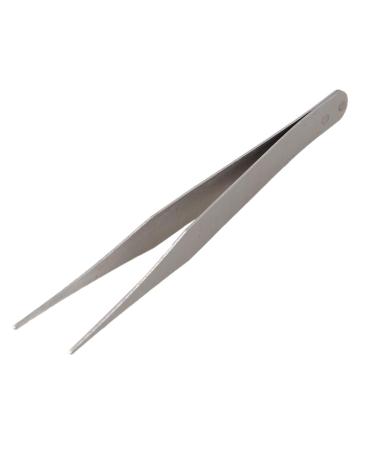 Peowuieu Peowuieu (R) Stainless Steel Pointed Straight Tweezers 4 1/2" - Silver