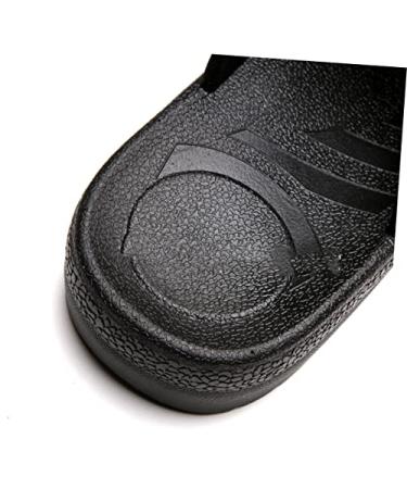 Veemoon Black Slippers Leather Slides Non- Slippers Couple Slippers Anti-static Slippers Black Work Shoes Lovers Black Size 2