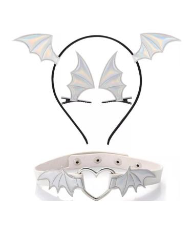 XIAHIOPT Girls Hair Clips Halloween Cosplay Devil Wing Hairpin Headband Punk Hair Jewelry Unique Black Headwear 4