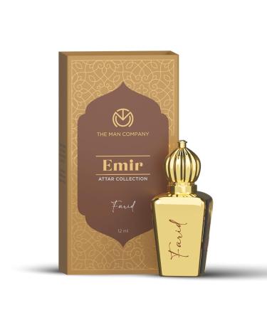 100% Alcohol-Free Attar Perfume for Men Farid Emir Collection | Premium Long Lasting Fragrance | 35% Highly Concentrated Perfume Oil -12 Ml
