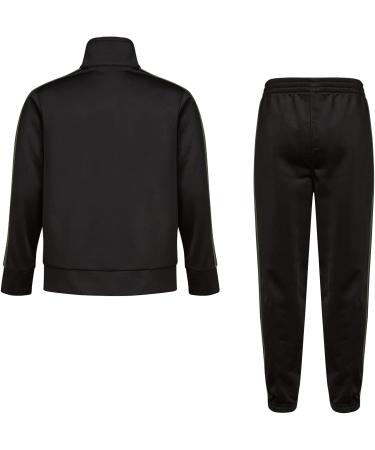 adidas Boys' Tricot Jacket & Pant Set - Essential Black/Green - Size 6 - Buy Online on GoSupps.com
