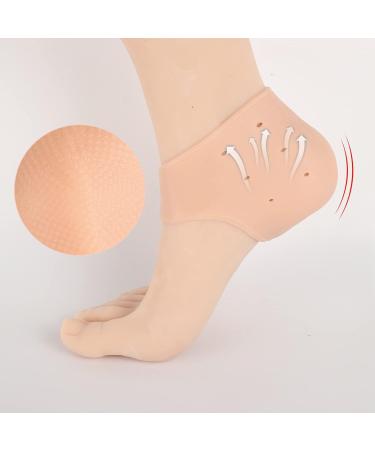 2 Pairs of Silicone Heel Cushions | Breathable Heel Spur Inserts & Heel Pain Relief Pillows for Dry Cracked Skin - Buy Online on GoSupps.com