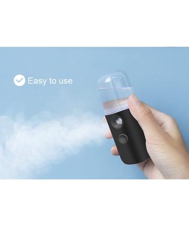 Kingsmile Nano Mist Sprayer - Portable Mini Facial Mister for Hydrating Skin and Eyelash Extensions - 1oz Visual Water Tank - Black - Buy Online on GoSupps.com