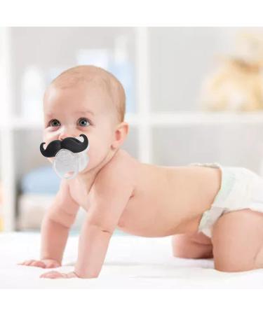 RX Mori Schnurrbart Schnuller - Stylish Mustache Baby Pacifier | Food-Safe Silicone for Newborns | Funny & Trendy Pacifiers for Boys & Girls - Buy Online on GoSupps.com