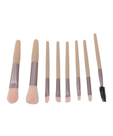 Soft Makeup Brush Set Ergonomic Handle Portable Cosmetic Brushes for Loose Powder Concealer Eyeshadow. Complete Set with 8pcs