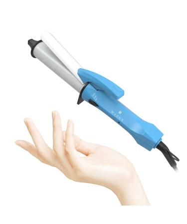 Wazor Ceramic Mini Curling Wand for Short Hair & Touch Ups Small Portable Curling Iron for Travel Heat-up Fast Hair Curler Auto Shut Off 1 Inch Beautiful Box for Gift Giving
