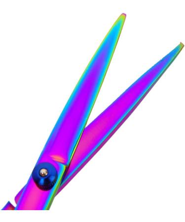 Professional Dog Grooming Scissors Set - 3 Piece Colorful Stainless Steel Pet Trimming Shears Kit