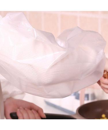 10pcs Disposable Arm Sleeves Covers Elastic End Wrist Clear Waterproof Protective Oversleeves for Protection Painting Cleaning - Buy Online on GoSupps.com