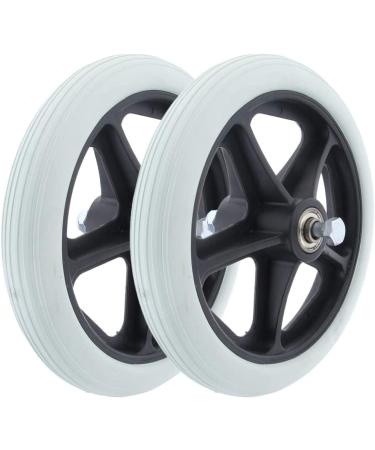 Castors 2 PCS Wheelchair Caster Wheel - Solid Tires Front Wheel for Wheelchairs - 7 Inch 5/16 Bearing - Anti-wear Non-Slip - Buy Online on GoSupps.com