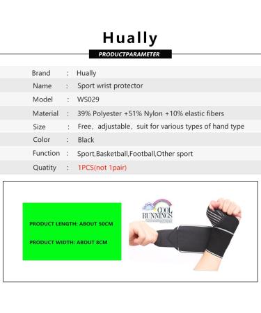 Hually Adjustable Wrist Support Brace for Men and Women - One Size Fits All | Breathable & Comfortable Wrist Wraps for Bench Press, Weightlifting, Gym Sports - Buy Online on GoSupps.com