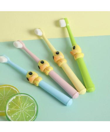 TOYANDONA 4pcs Kids Extra Toothbrush with 10000 Bristles - Cartoon Duck Micro Nano Manual Toothbrushes for Sensitive Gums - Adult and Kid Tooth Brush Set - Buy Online on GoSupps.com