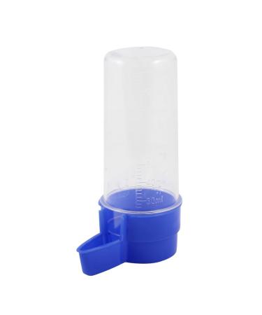 Ruilogod Cage Pet Parrot Bird Blue Clear Water Fountain Bottle Waterer 100ml
