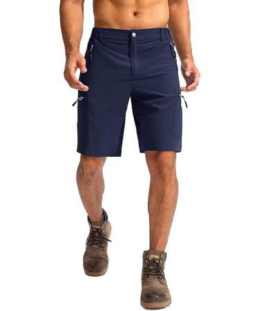 Tansozer Short Men's Hiking Pants | Zipper Pocket Outdoor Cargo Shorts - Blue L - Buy Online on GoSupps.com