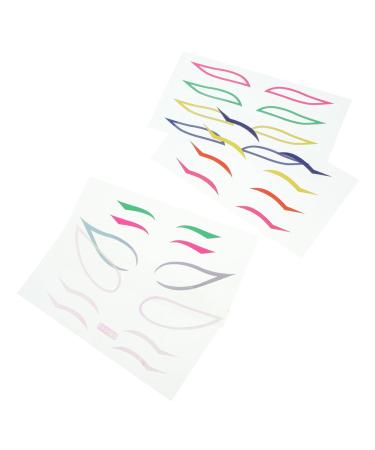 BESTYASH Autocollant Eye-Liner Color Waterproof Lot de 4 pour Maquillage des Yeux Autocollants de F te Cosplay Facile Appliquer