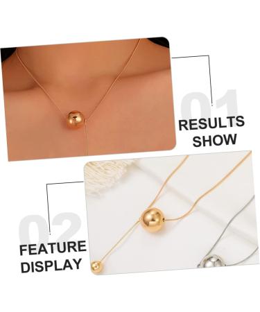 Anneome Ball Clavicle Chain Necklace Decor Locket Girl Neck Pendant Neck Jewelry Miss Alloy Accessories - Buy Online on GoSupps.com