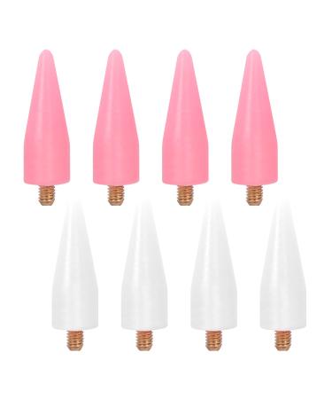 Arqumi Pack of 8 Replace Wax Tip Specially for Arqumi Nail Rhinestone Picker White+ Pink wax tip-4white+4pink