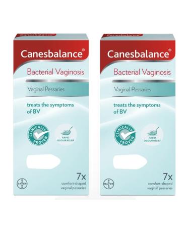 CanesBalance Vaginal Pessaries | Bacterial Vaginosis Symptom Treatment | Starts to Work Immediately to Relieve Unpleasant Intimate with BV | Clinically Proven- Pack of 7x2 (14 Total) White