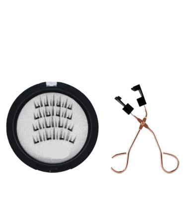 3PC 4 Magnetic Eyelashes Natural Eyelash Tape Without Glue Eyelashes Can Be Reused Best False Eyelashes (Size : CHN2-4Black)