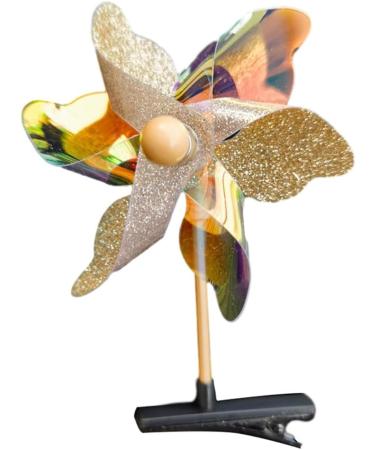 hgnxa Colorful Windmill Shape Hairpins Little Girls Taking Photo Hair Clip Christmas Festival Windmill Hair Clip for Children Five colorful leaves - Buy Online on GoSupps.com