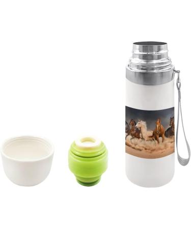 Running Horses Insulated Water Bottle 19 OZ Stainless Steel Travel Mug For Drink Sports Camping Hiking Outdoors - Buy Online on GoSupps.com