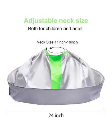 Waterproof Hair Cutting Cape - Salon Barber Cape for Men and Women - Hairdresser Gown Apron - Silver&Green - Buy Online on GoSupps.com