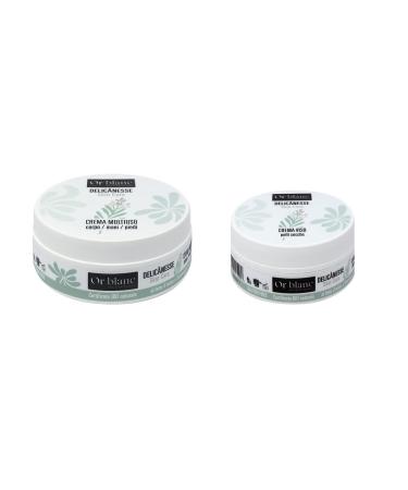 1 Multipurpose body/hands/feet cream 150 ml + 1 Organic dry skin face cream 50 ml with donkey milk and mountain savory moisturizing and nourishing. 100% natural.