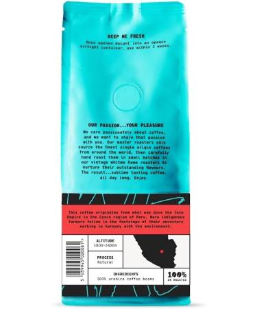 Coffee Beans 227g Bag Whole Bean Coffee Peru Coffee Beans Chocolate & Fruits Notes 100% Arabica Light Roast Speciality Freshly Roasted Single Origin (We Are Coffee Co) Whole Bean 227 g (Pack of 1) - Buy Online on GoSupps.com
