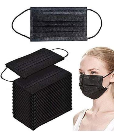 1ABOVE Disposable 3 Ply Breathable Face Mask (50Pcs Black) - Dustproof & Comfortable - Buy Online on GoSupps.com
