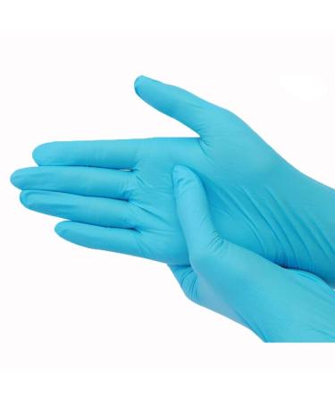 Nitrile Disposable Gloves Medical Rubber Gloves Powder-free Latex-free Safe Household Cleaning (100 Pcs/Box)(L)