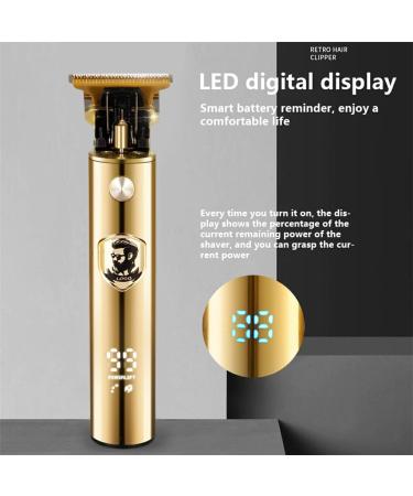 kawehiop Hair Shaver Professional Trimmer Low Noise Groomer Stainless Steel Portable Haircutting Hairstyling Supplies Gold - Buy Online on GoSupps.com