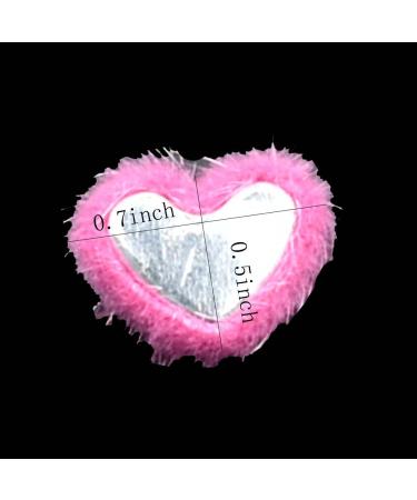 Reland Sun 20-Piece Heart-Shaped Nail Plush Balls - Removable Fluffy Pompons for Creative Nail Design & Decoration (Plum Red) - Buy Online on GoSupps.com