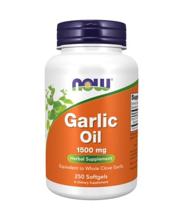 Now foods Garlic Oil (garlic oil) 1 500mg 250 soft capsules laboratory tests vegetable gluten -free without genetic engineering 140 g (1 Pack) 140.0
