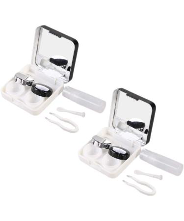 Faruta 2-Part Contact Lens Travel Set - Black Holder with Tweezers & Solution for Women & Girls - International Shipping Available - Buy Online on GoSupps.com