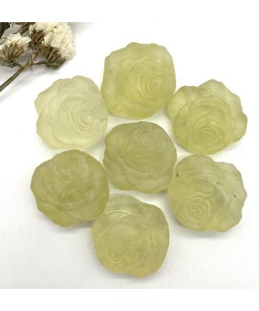 Natural Crystal Rough Home Decoration Natural Yellow Crystal Citrine Rose Flower Shaped Carved Handmade Crystal Gems Gifts Natural and Crystals s - Buy Online on GoSupps.com