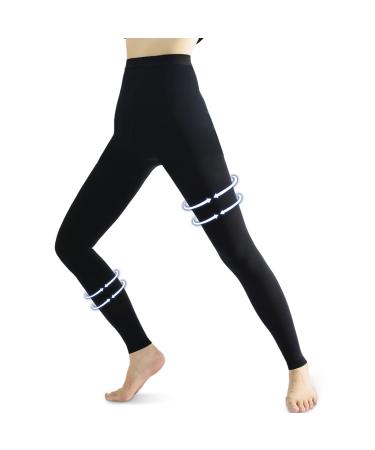 Beister Medical Compression Pantyhose for Women & Men 20-30mmHg Graduated Support Tights Opaque Footless Waist High Compression Stockings for Varicose Veins Edema Flight Black M - Buy Online on GoSupps.com