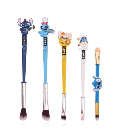 Ohana Stitch Makeup Brushes Set - Ohana Interstellar Baby Stitch and Angel Creative Makeup Brush Experiment 626 Cartoon Makeup Brush (MS0058)