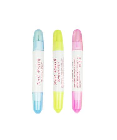CAM2 Nail Polish Remover Pens 3 Piece Nail Polish Remover Pen Nail Art Fillable Nail Polish Remover Pens With 9 Replaceable Replacement Tips