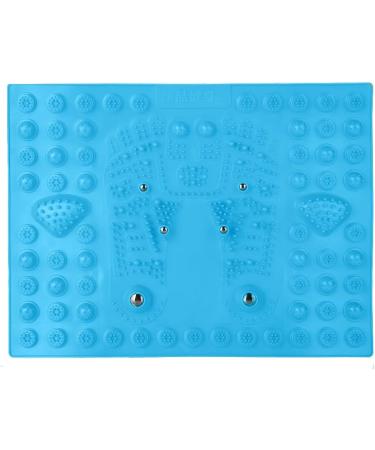 Foot Enclosure Mat with Rubber Spikes & Magnet - Stimulates Blood Circulation Portable TPE Mat for Home & Office (Blue) - International Shipping - Buy Online on GoSupps.com