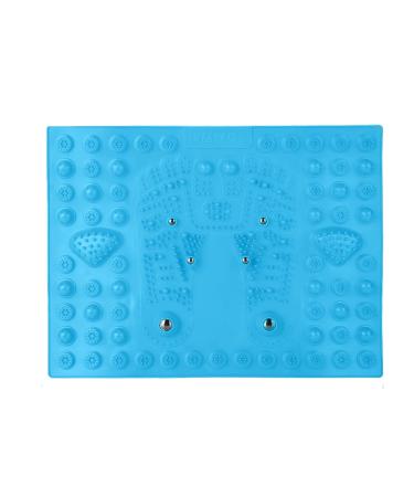 Verdant Touch Massage Acupressure Mat Magnetite Feet Massage Pad Acupressure Reflexology Mat for Women Blue