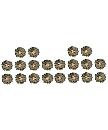 Zerodeko 40 Pcs Decor Gold Fruit Bowl Floral Patches Simulated Flower Patches Flowers on Accessories Manual Olive Greenx2pcs 4X4x2pcs