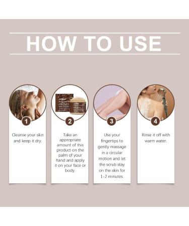 Coffee Mineral Salt Body Scrub Deep Exfoliating and Moisturizing Body Care with Dead Sea Salt and Natural Extracts for Smooth Skin - Buy Online on GoSupps.com