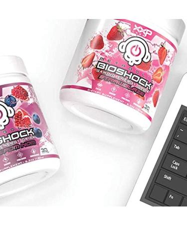 Dbl XP Labs Metabolic Bioshock Gamer Focus Formula Strawblaze Energy Drink Powder - 30 Servings - Buy Online on GoSupps.com