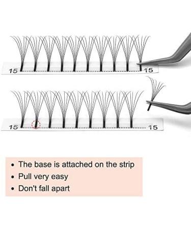 5D-C-0.10-14 Long Stem Pre Made Fan Russian Volume Lashes | 0.07 0.10 Premade Fans | C D Curl | 14mm CG | Eyelash Extensions - Buy Online on GoSupps.com