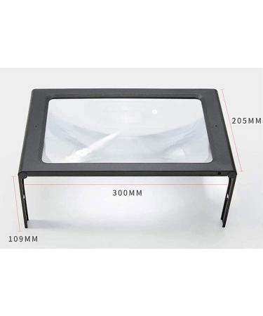 Hanme 5X LED Lighted Full Page Reading Magnifier for Low Vision Seniors - Hands-Free Rectangular Magnifying Glass for Repair and Observation - Buy Online on GoSupps.com